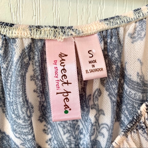 SWEET PEA by STACY FRATI Semi-Sheer Blouse—SZ. SM - Picture 7 of 16